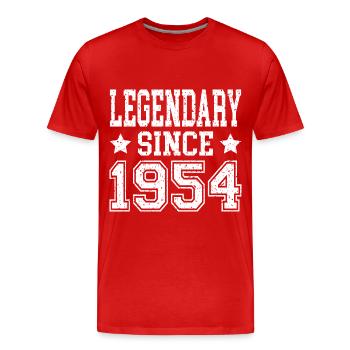 Legendary since 1954 - Men's Premium Organic T-Shirt - red - Front - Damien (186cm)