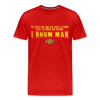 I rhum man cadeau - T-shirt bio Premium Homme - rouge - Devant - Damien (186cm)