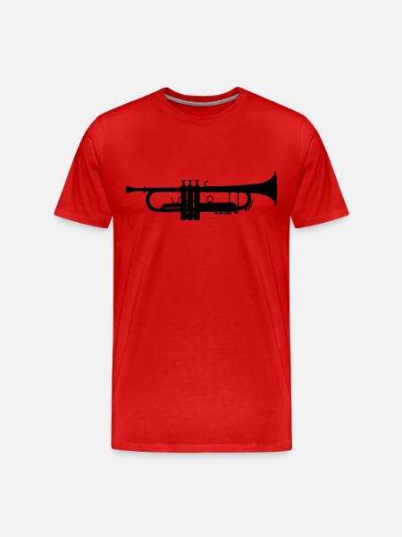 trumpet - Men's Premium Organic T-Shirt - red