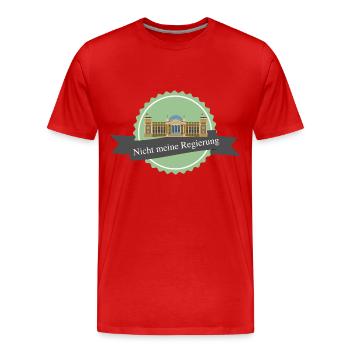 Nicht meine Regierung - Männer Premium Bio T-Shirt - Rot - Vorne - Damien (186cm)