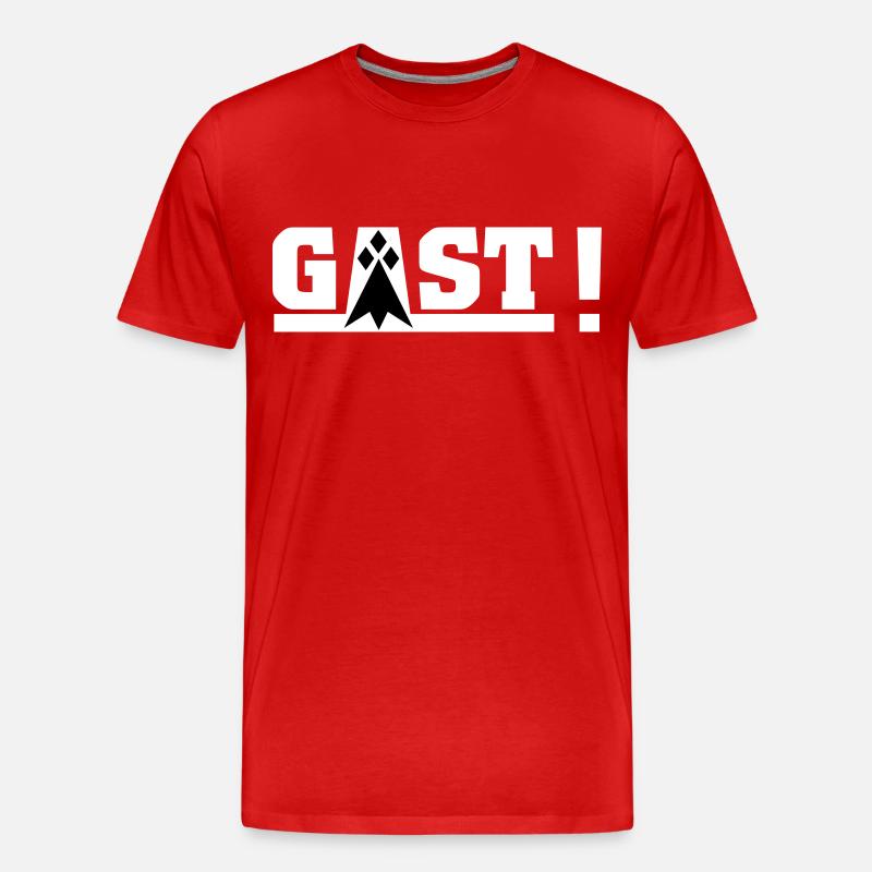 GAST! - Männer Premium Bio T-Shirt - Rot