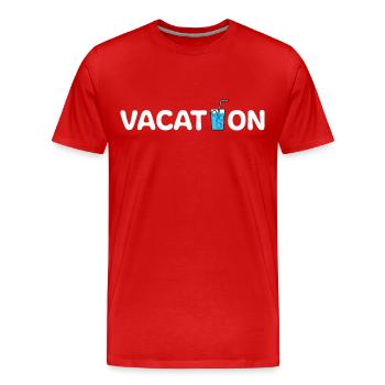 Holidaymakers ready for a holiday Gift ideas - Men's Premium Organic T-Shirt - red - Front - Damien (186cm)