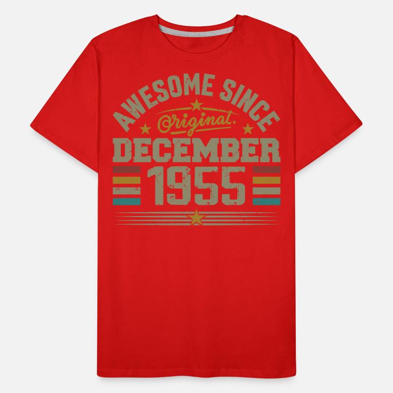 Dezember 1955 - Dezember 1955 Geburtstagsgeschenk Männer Premium Bio T-Shirt