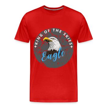 Bald Eagle t Shirt Design - T-shirt bio Premium Homme - rouge - Devant - Damien (186cm)