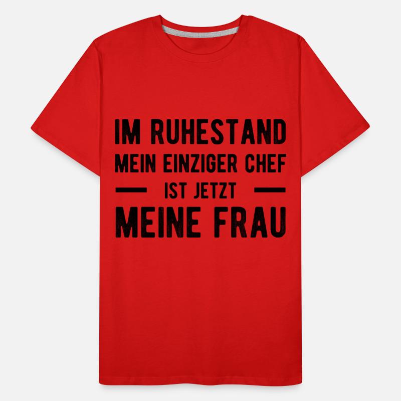 Ruhestand Lustiger Spruch Verheiratet Ehesklave Männer Premium Bio T-Shirt