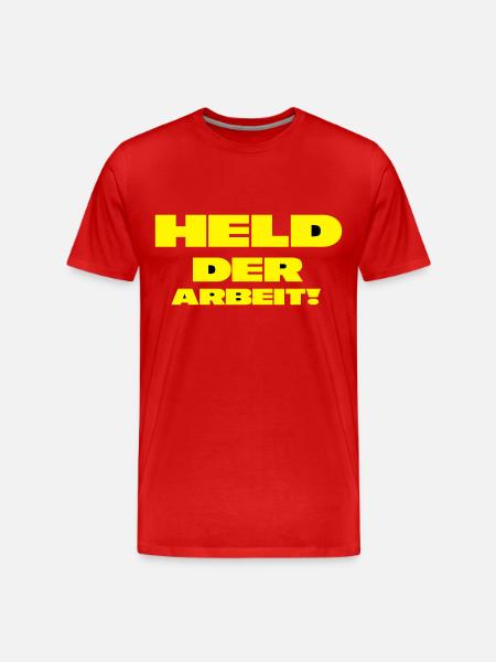 Held der Arbeit - Männer Premium Bio T-Shirt - Rot