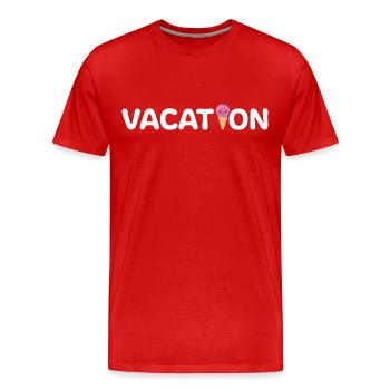 Vacanciers Voyage - T-shirt bio Premium Homme - rouge - Devant - Damien (186cm)