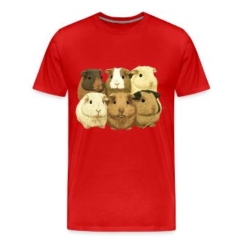 Meerschweinchen für eine Meerschweinchen - Männer Premium Bio T-Shirt - Rot - Vorne - Damien (186cm)