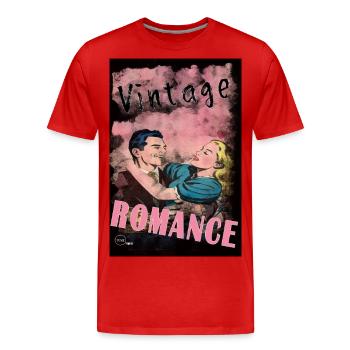 VINTAGE ROMANCE 2 BIS von Yume Origins - Männer Premium Bio T-Shirt - Rot - Vorne - Damien (186cm)