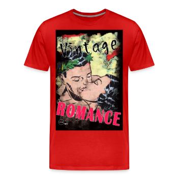 VINTAGE ROMANCE 3 B y Yume Origins - Männer Premium Bio T-Shirt - Rot - Vorne - Damien (186cm)