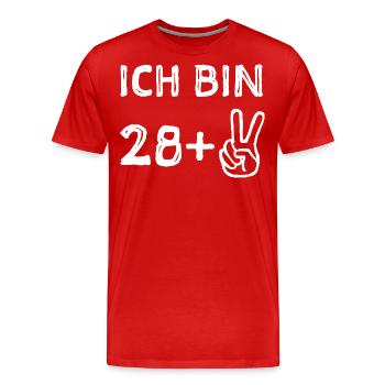 30 Jahre Geburtstagsgruß - Männer Premium Bio T-Shirt - Rot - Vorne - Damien (186cm)
