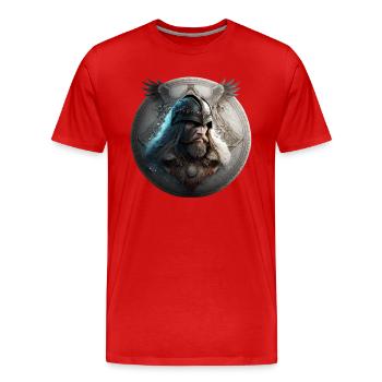 Viking - Men's Premium Organic T-Shirt - red - Front - Damien (186cm)