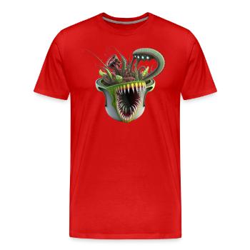 Morts-vivants verts - T-shirt bio Premium Homme - rouge - Devant - Damien (186cm)