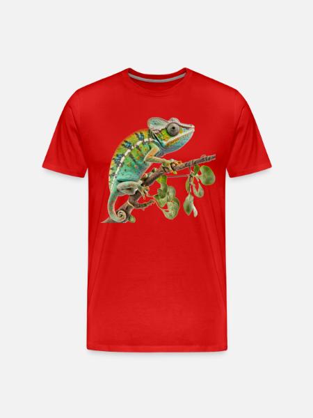 Follow the chameleon - Men's Premium Organic T-Shirt - red
