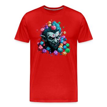 Der mehrdimensionale Troll von LoL - Männer Premium Bio T-Shirt - Rot - Vorne - Damien (186cm)