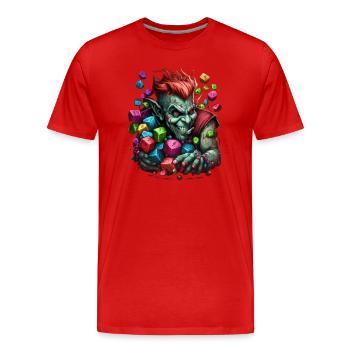 The Dice Troll of Runeterra - Men's Premium Organic T-Shirt - red - Front - Damien (186cm)