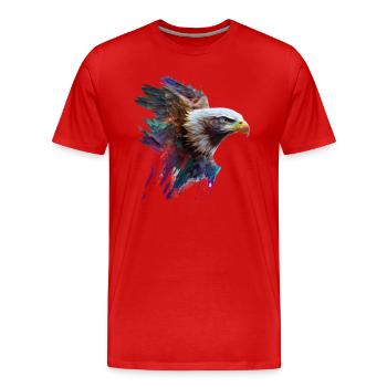 Eagle pride: An oil-painted work of art - Men's Premium Organic T-Shirt - red - Front - Damien (186cm)