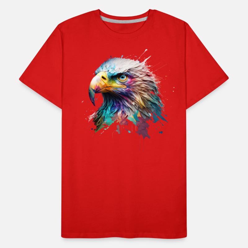 Mächtiger Adler: Ein modernes Ölbild Männer Premium Bio T-Shirt