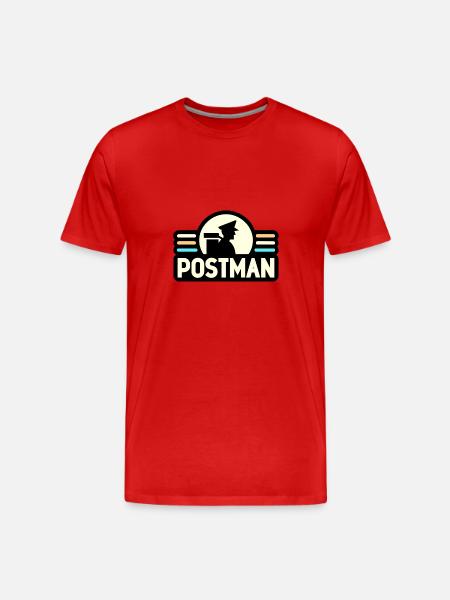 Postbote - Männer Premium Bio T-Shirt - Rot