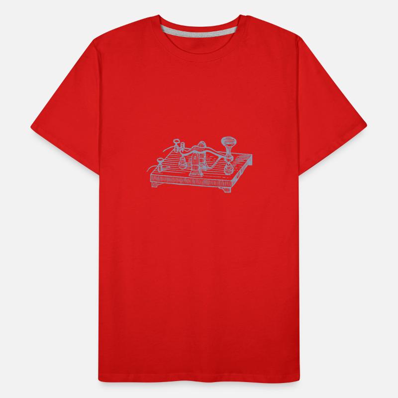 Vintage Morse Code Device, Retro Communication Men's Premium Organic T-Shirt