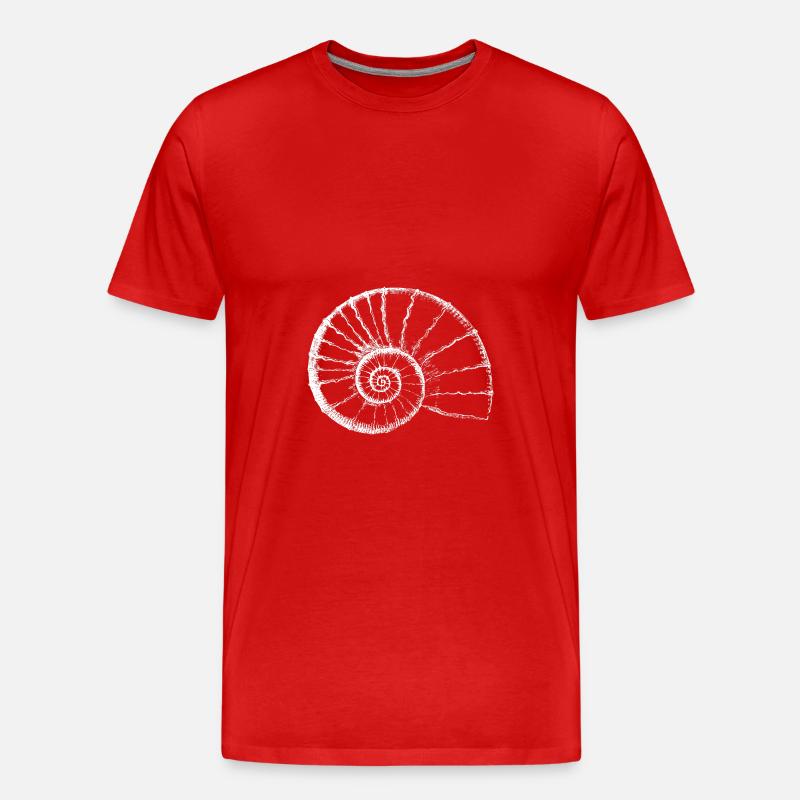Ammonit - Männer Premium Bio T-Shirt - Rot