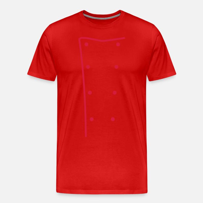 Kochjacke - Männer Premium Bio T-Shirt - Rot