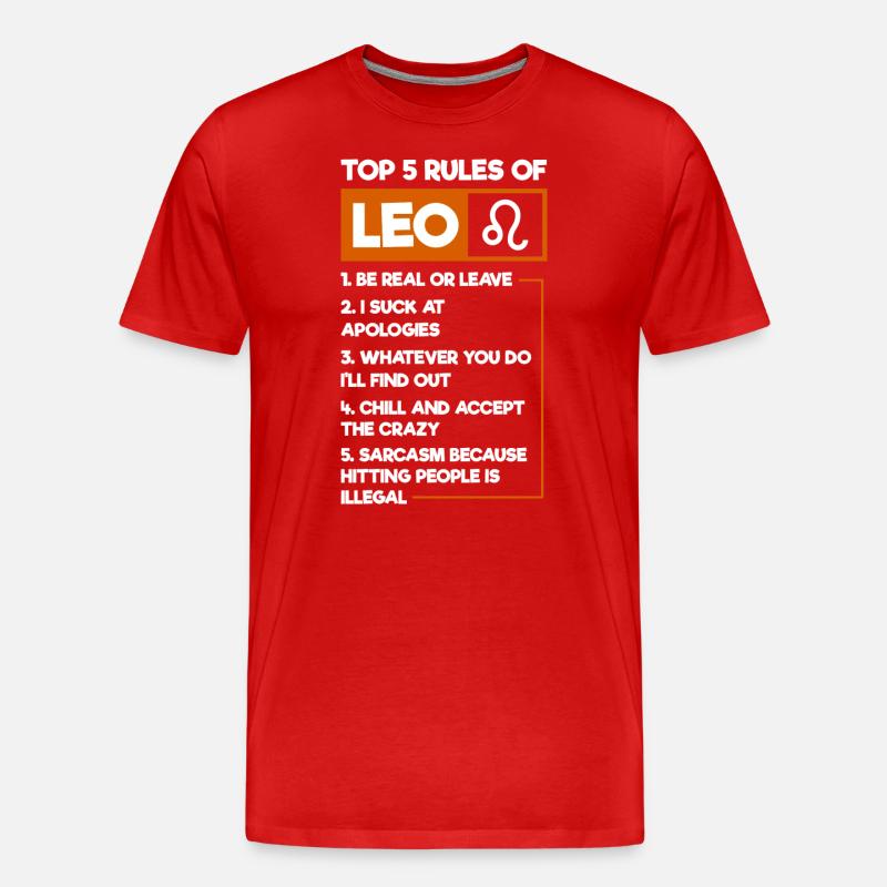 Sternzeichen Juli Aberglaube - Männer Premium Bio T-Shirt - Rot