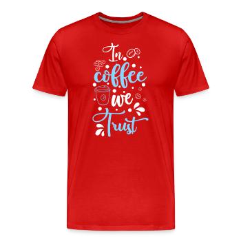 Espresso Caféine Café Lovers Bar - T-shirt bio Premium Homme - rouge - Devant - Damien (186cm)