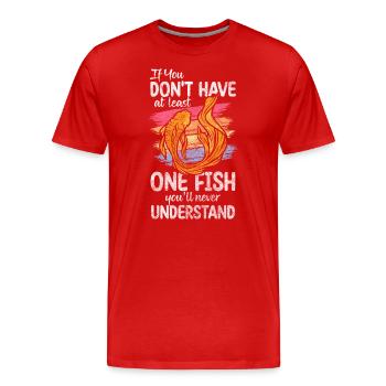 Aquarium Aquarist Haustier Zucht - Männer Premium Bio T-Shirt - Rot - Vorne - Damien (186cm)
