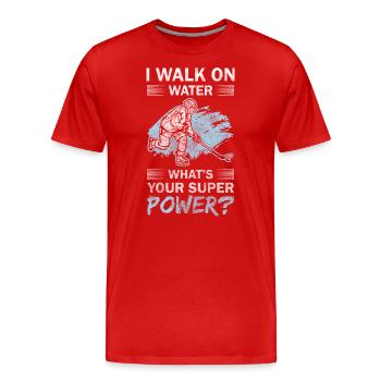 Hockey Ice Skating Sports Winter Sports - Men's Premium Organic T-Shirt - red - Front - Damien (186cm)
