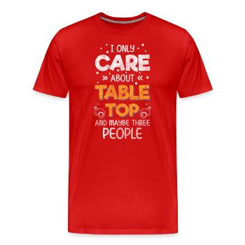 jeu de société jeu de nuit joueur de plateau coéquipier - T-shirt bio Premium Homme - rouge - Devant - Damien (186cm)