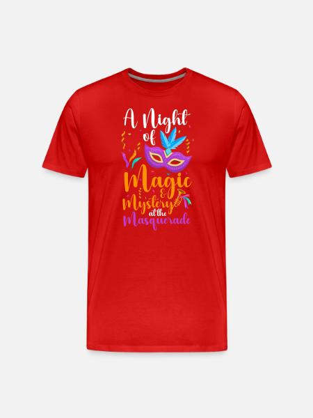 Masquerade Festival Second Face - Men's Premium Organic T-Shirt - red
