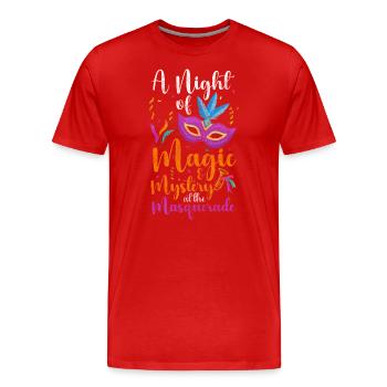 Party Stranger Protection - Men's Premium Organic T-Shirt - red - Front - Damien (186cm)