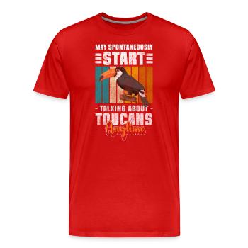 Tukan Tier Amazonas Papagei - Männer Premium Bio T-Shirt - Rot - Vorne - Damien (186cm)