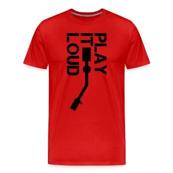 play it Loud - Men's Premium Organic T-Shirt - red - Front - Damien (186cm)