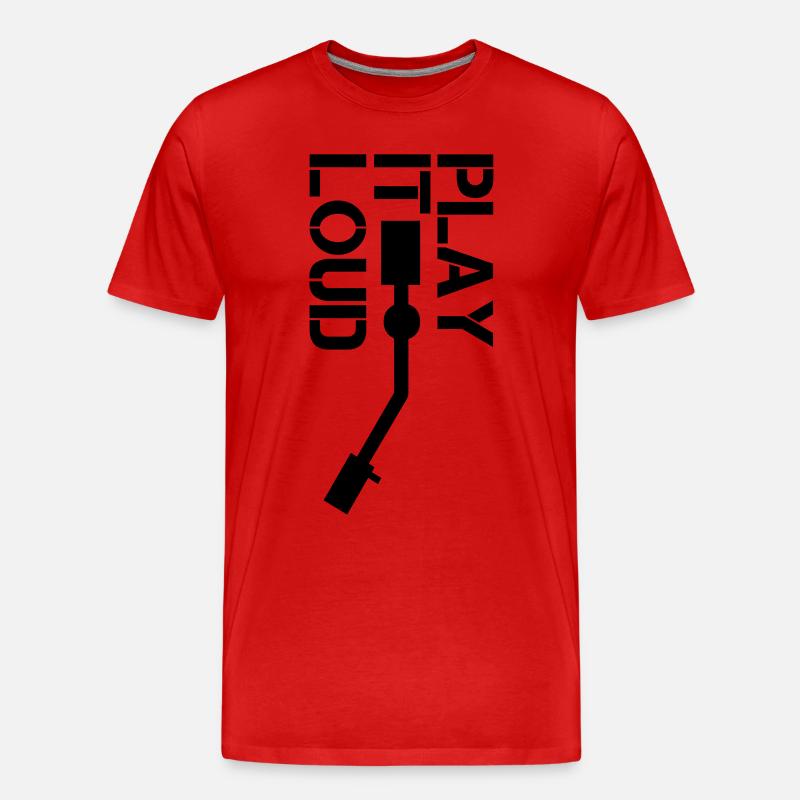 play it Loud - Männer Premium Bio T-Shirt - Rot