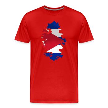 Kuba Flagge Karibik Urlaub Cuba Reise Havanna - Männer Premium Bio T-Shirt - Rot - Vorne - Damien (186cm)