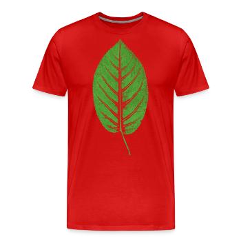 Beech leaf leaf / beech GREEN - Men's Premium Organic T-Shirt - red - Front - Damien (186cm)