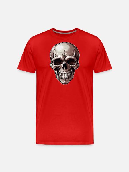 Skull - Men's Premium Organic T-Shirt - red
