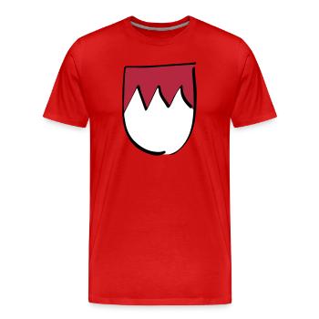 Frankenrechen - Männer Premium Bio T-Shirt - Rot - Vorne - Damien (186cm)