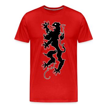 Chemnitz Lion - Chemnitz - T-shirt bio Premium Homme - rouge - Devant - Damien (186cm)