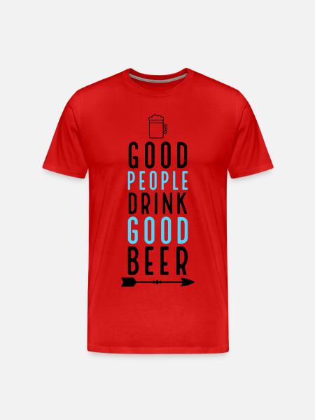Bière - T-shirt bio Premium Homme - rouge