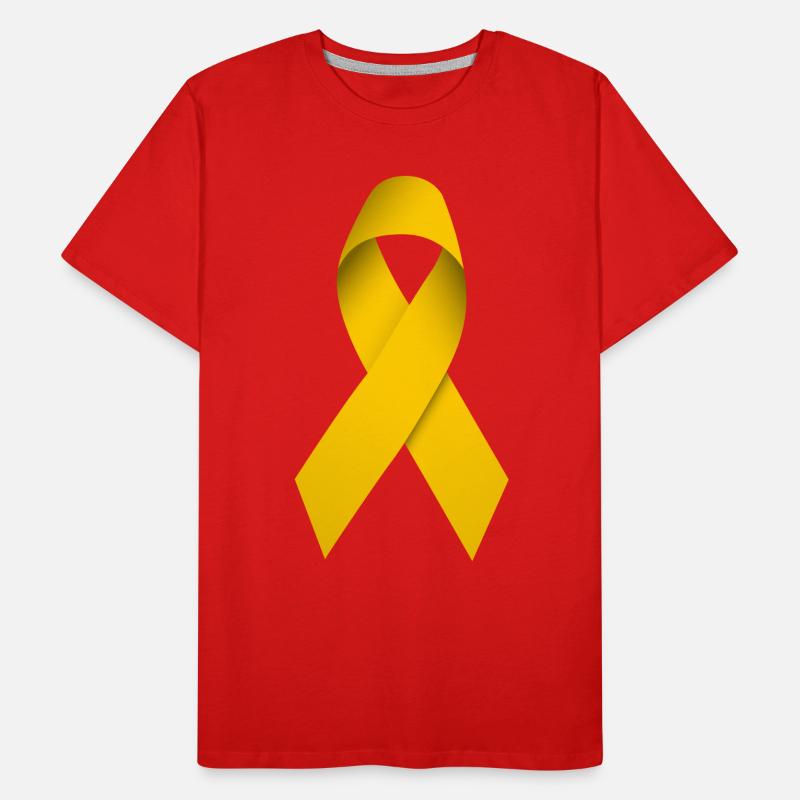 Conception du ruban de solidarité jaune T-shirt bio Premium Homme