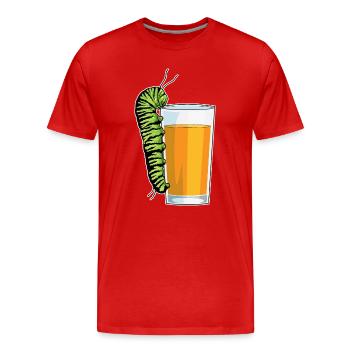Raupe Saft - Männer Premium Bio T-Shirt - Rot - Vorne - Damien (186cm)
