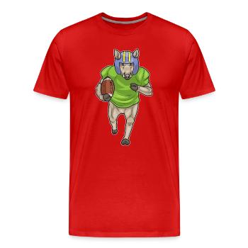 Eber American Football Sport - Männer Premium Bio T-Shirt - Rot - Vorne - Damien (186cm)