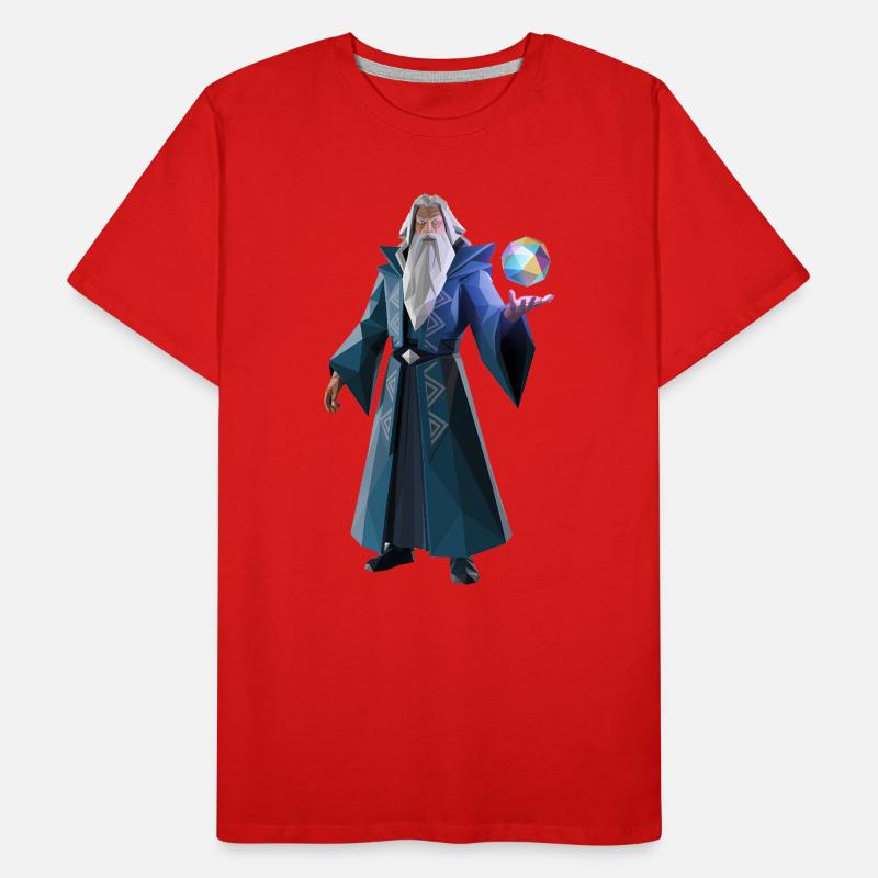 Wise Wizard - Cooles Low-Poly-Logo Männer Premium Bio T-Shirt