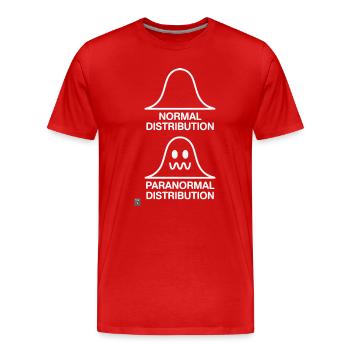 Statistiques mathématiques Distribution paranormale normale - T-shirt bio Premium Homme - rouge - Devant - Damien (186cm)