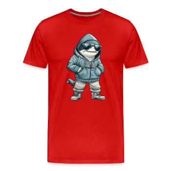 Hai Cool Winter - Men's Premium Organic T-Shirt - red - Front - Damien (186cm)