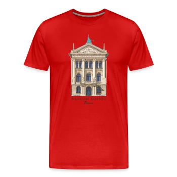 Bonn, Museum König, hand-drawn - Men's Premium Organic T-Shirt - red - Front - Damien (186cm)