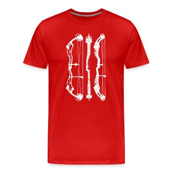 BowtechRekinong_PlansW - Men's Premium Organic T-Shirt - red - Front - Damien (186cm)